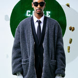 [UNISEX] Reversible Padded Cardigan Coat (Off White) (6656653557878)