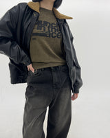 ウールレザージャンパー / Wool leather jumper (2color)