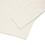 SMALL CHERRY CABLE CROP KNIT[WHITE]