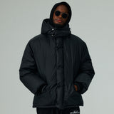 オーバーフィットフードダックダウン/OVERFIT HOOD DUCK DOWN-BLACK
