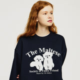 2マルチーズシルエットスウェットシャツ / Two maltese silhouette sweatshirts