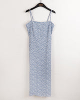 グリックフラワースクエアロングナシワンピース/Greek Flower Square Long Sleeveless Dress