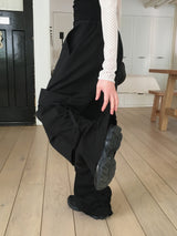 Minka Bag Ribbon Shirring Pintuck Cotton Cargo Pants