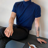Mock Neck Short Sleeve T-Shirt (6684155641974)