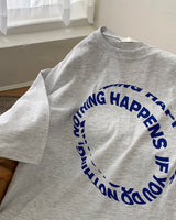 レイヤード ハーフ リング Tシャツ / TN Layered Half Ring T-shirt (3 colors)