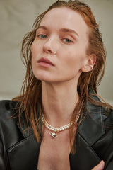 Emblem Pearl Necklace
