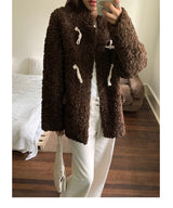 Ankara tteokbokki fleece coat