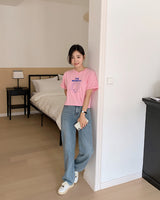 ストレートフィットデニムパンツ (2color)