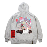 マップオーバーサイズヘビーフーディ/MUP OVERSIZED HEAVY SWEAT HOODIE MELANGE / BLACK