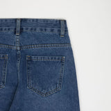 ストレートフィットロールアップエンブロイダリーデニムパンツ / STRAIGHT FIT ROLL UP EMBROIDERY DENIM PANTS [6863]