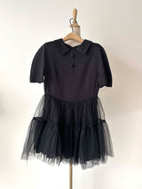 [SALE] Short sleeve collar lace puff dress