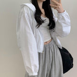 Leahy Two-Way Semi-Crop Hood Windbreaker (4 colors)