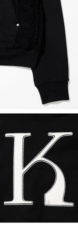 ミックスファブリックニット KUYRI K フーディー