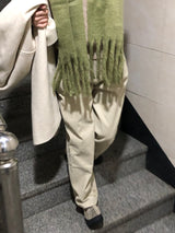 Loupe half zip-up knit