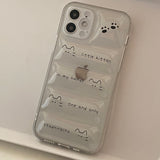 リトルキッテンパデッドアイフォンケース/standingchu Little kitten Padded case