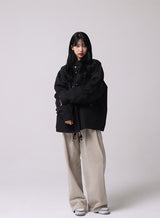 オータムドッグパーカボンバージャケット/Autumn Dog Parka Bomber Jacket_2color