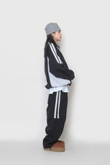 2wayナイロンスェットシャツ / two-way nylon sweatshirt