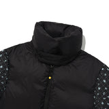 COLORING GRID PATTERN CROP DOWN JUMPER [BLACK]