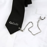 ネクタイチェーンクロップシャツ/0 1 necktie chain crop shirt - WHITE