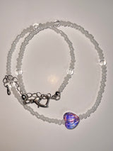 クリスタルハートミービーズチョーカーネックレス / Crystal Heart Me Beaded Choker Necklace