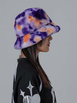 Purple Pansy bucket hat