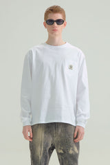 レーベル ポケット L/S 長袖Tシャツ ホワイト /  LABEL POCKET L/S TEE [WHITE] (4414562664566)