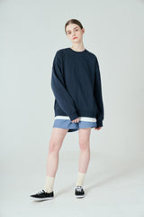 レイヤードスウェットシャツT62/Layered Sweatshirt T62 Navy