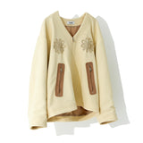 Vローハンド刺繍ジャケット / V-LOW HAND EMBROIDERY JACKET_ECRU