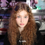 ブラッククロスヘアピン- Aside/0 6 black cross hair pin - A side