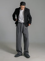 シルキーワイドバンディングスラックス/Silky wide banding slacks 2color