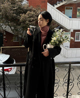 ウールローブヒッデンコート/Wool robe hidden coat (2 color)