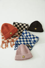 CHECKERBOARD MUFFLER ORANGE (6639325577334)