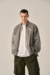 VINTAGE WASHED RIDER JACKT-CHARCOAL