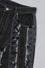 Wind Vagabond Denim Pants Black