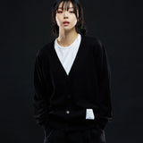 カシミアストラクチャーニッティングカーディガン/CASHMERE STRUCTURE KNITTING CARDIGAN-BLACK