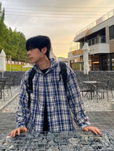 Avant-check hooded shirt  3C
