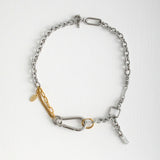 ヘビーアンドチャンキーミックスチェーンネックレス/[Unisex] Heavy and chunky mix chain necklace