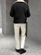 ロエウールカラースエードジャケット / loe wool collar suede jacket (3 colors)