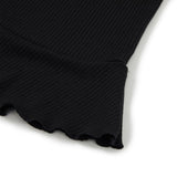 Shirring High-neck Mini Dress [BLACK] (6638395261046)