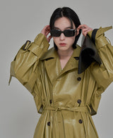[自主製作] [Restock] ルーカスレザートレンチコート/LUCAS leather trench coat (2 color)