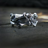 ローリングLシルバーリング / RollingL silver ring (4596238483574)