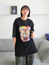 グラフィックホットエアバルーンTシャツ/ VENTIQUE Graphic hot air balloon T-shirt 5color