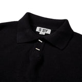 スティックボタンルーズフィットニット / stick button loose fit knit black
