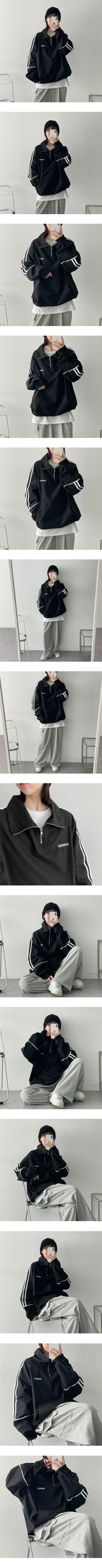 ニアーラインハーフジップアップアノラックトラックトップス / Near Line Half Zip-Up Anorak Track Top