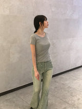 Hera boots cut denim pants 