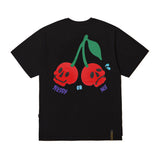 チェリーオーバーサイズTシャツ/22 CHERRY OVERSIZED T-SHIRTS WHITE / BLACK