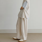 タップパンツ / unisex tap pants beige (banding)