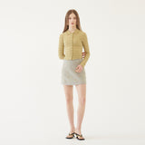 TWEED A-LINE MINI SKIRT (MINT) (6579684278390)