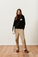 キルシースモールチェリーコットンパンツ／UNI SMALL CHERRY COTTON PANTS KA [BEIGE] (6597399150710)
