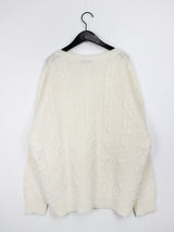 ウールVネックツイストニット/Wool V-neck Twist Knit (3color)